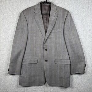 Lauren Ralph Lauren Men's 40R Gray Herringbone Wool Silk Blazer Sport Coat